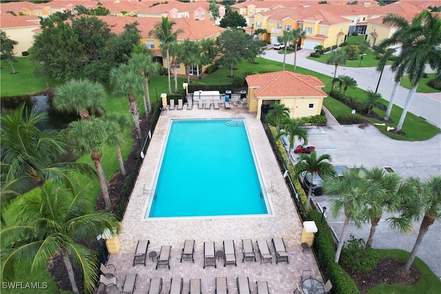 view of pool with a patio area