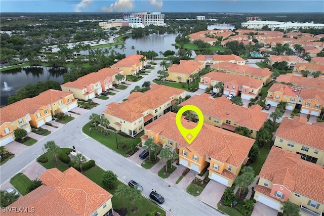 9801 Boraso Way Unit 103, Fort Myers, FL 33908 - aerial perspective of suburban area featuring a large body of water