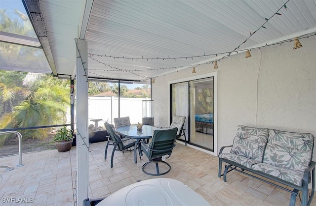 view of sunroom