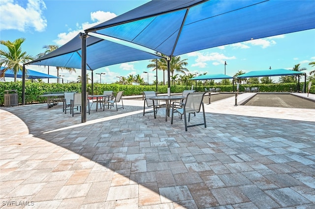 view of patio featuring central air condition unit