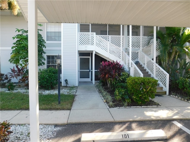 view of doorway to property