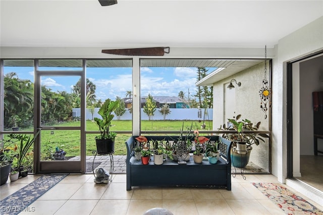 view of sunroom / solarium