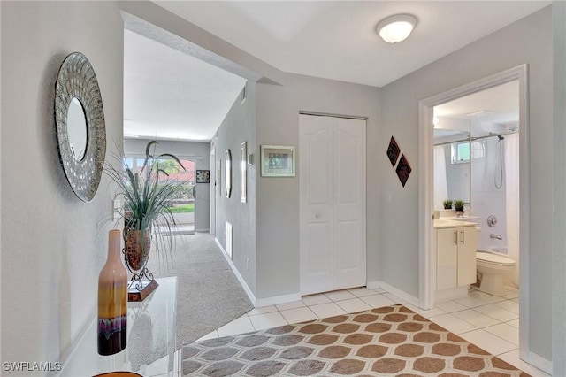 view of tiled foyer