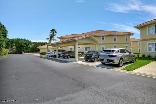 view of parking / parking lot