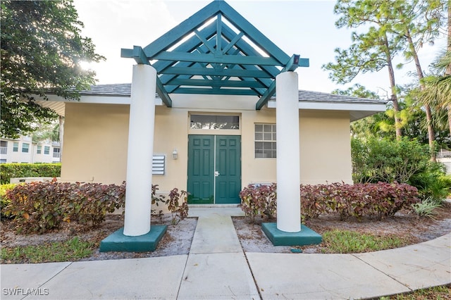 view of doorway to property