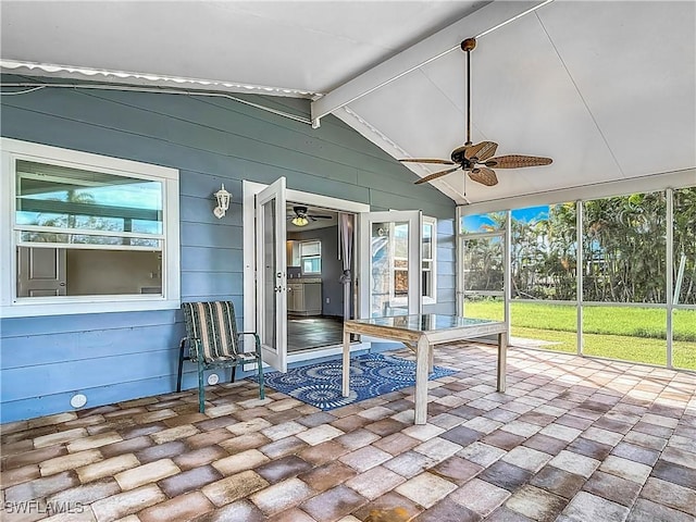 27571 Tarpon Way, Bonita Springs, FL 34134 - sunroom / solarium with ceiling fan and healthy amount of natural light