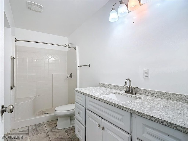 27571 Tarpon Way, Bonita Springs, FL 34134 - full bath with vanity, tiled shower, and marble finish floors