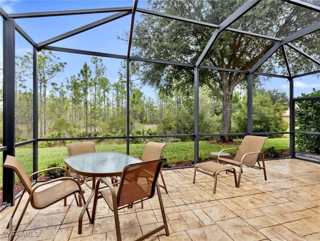 view of sunroom / solarium