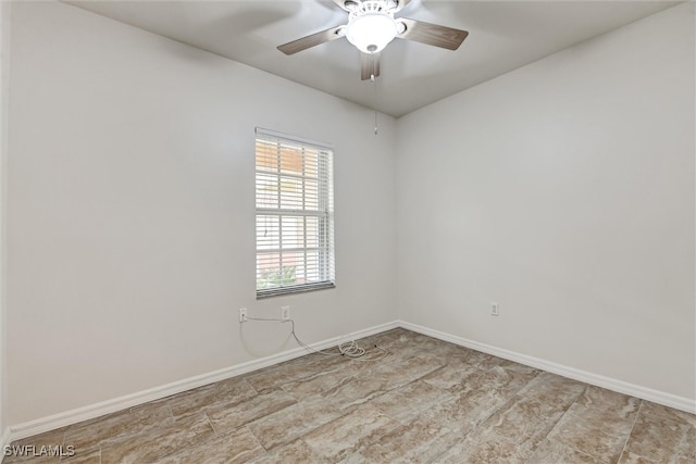 empty room with ceiling fan