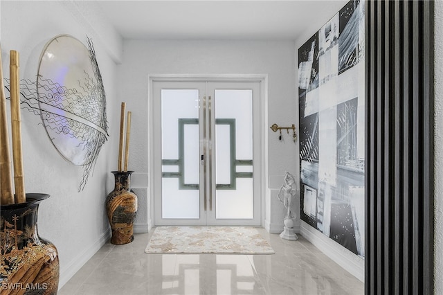 foyer with french doors