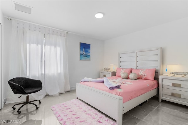 view of tiled bedroom