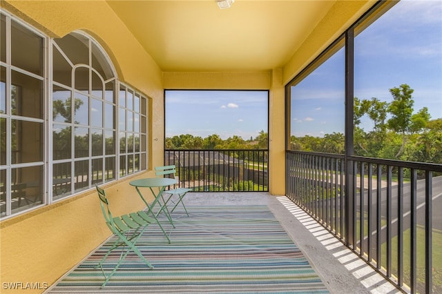 view of sunroom