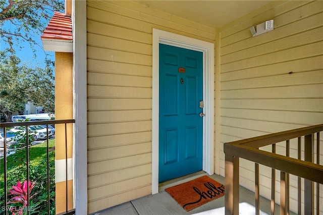 view of doorway to property