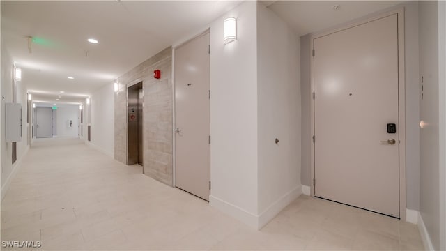 hallway with elevator