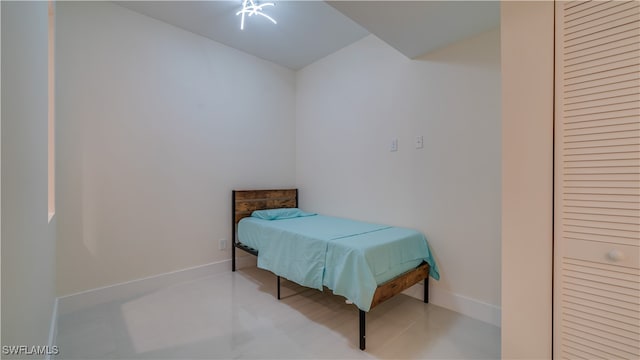 view of tiled bedroom