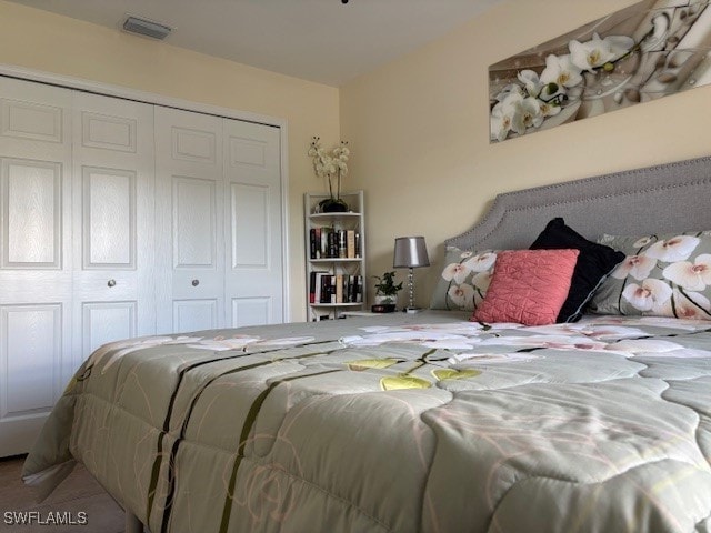 bedroom with a closet