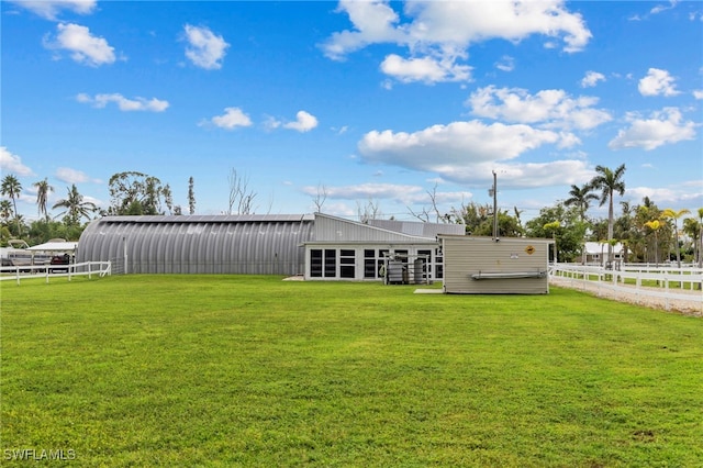 exterior space featuring a yard