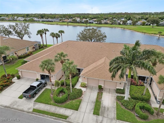 21566 Portrush Run, Estero, FL 33928 - aerial perspective of suburban area featuring a large body of water