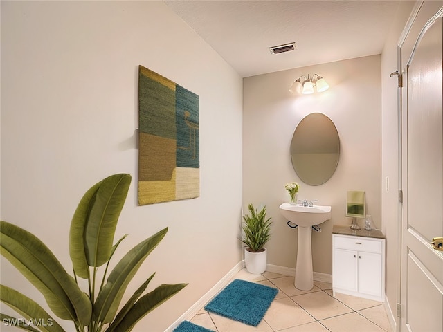 bathroom featuring tile patterned flooring