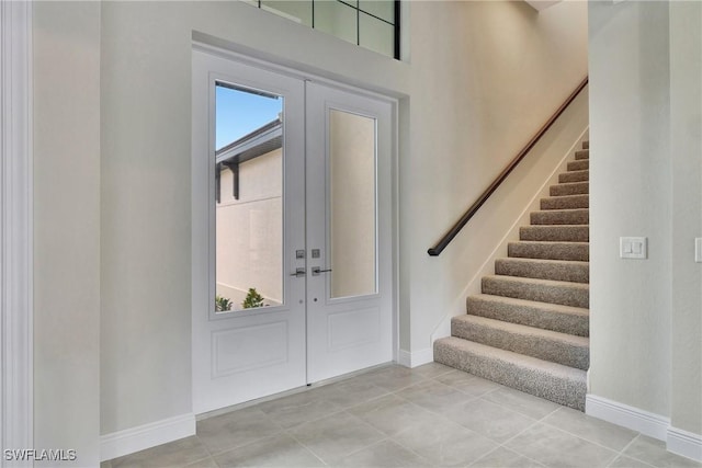 foyer with french doors