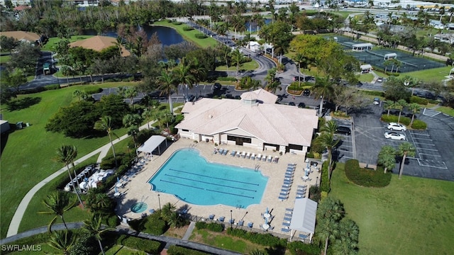 birds eye view of property