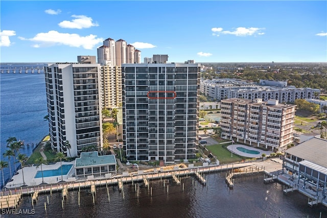 view of property featuring a water view