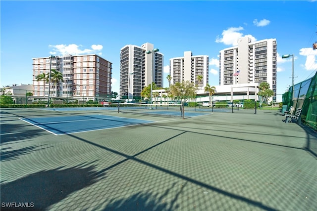 view of tennis court