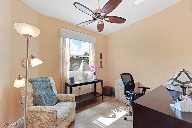 office with ceiling fan