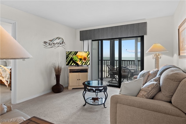 view of carpeted living room