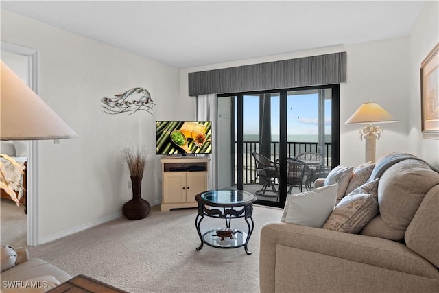 7500 Estero Blvd Unit 203, Fort Myers Beach, FL 33931 - carpeted living area with baseboards