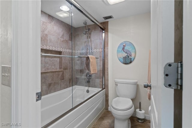 7500 Estero Blvd Unit 203, Fort Myers Beach, FL 33931 - full bathroom featuring bath / shower combo with glass door and tile patterned flooring