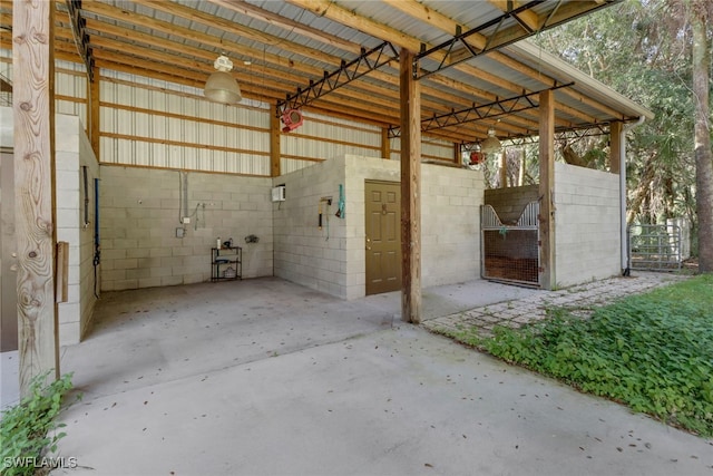 view of horse barn