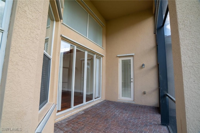 balcony featuring a patio area