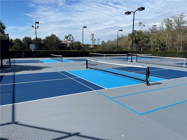 view of sport court featuring basketball court