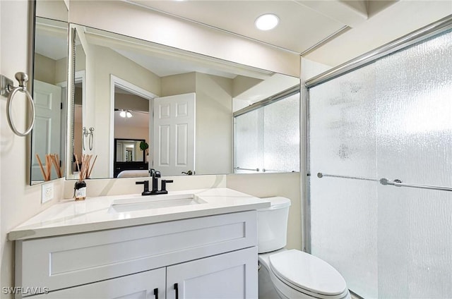 28080 Cavendish Ct Unit 2007, Bonita Springs, FL 34135 - ensuite bathroom featuring vanity, a stall shower, and plenty of natural light