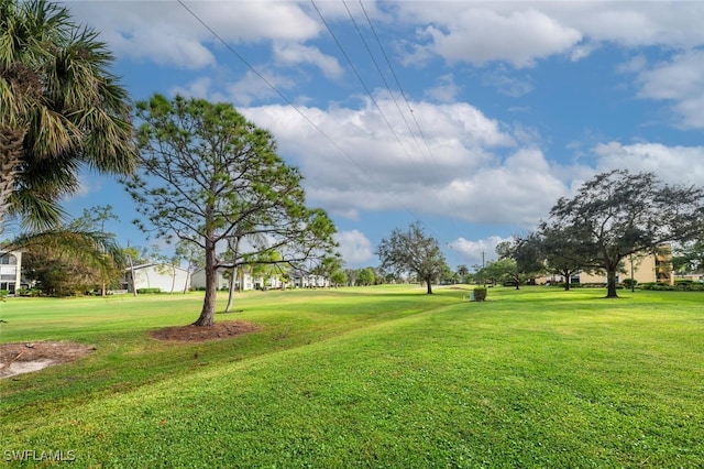 surrounding community featuring a yard