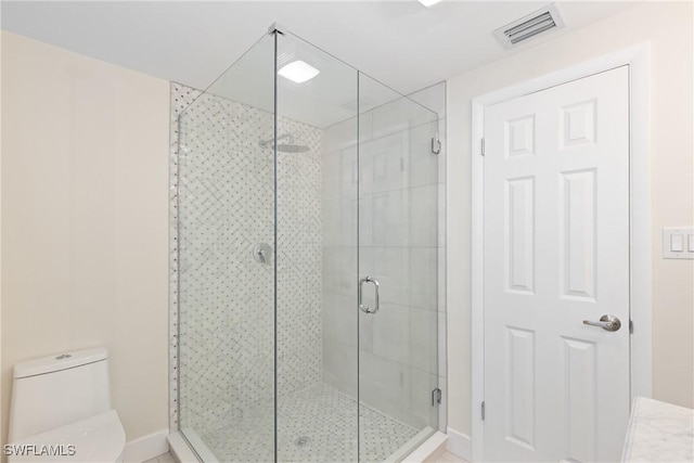 8531 Yorkshire Ln, Fort Myers, FL 33919 - full bath with a stall shower, toilet, and baseboards