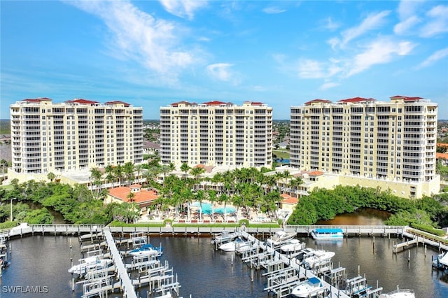 view of property featuring a water view