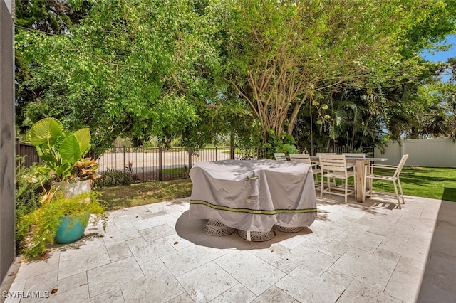 view of patio / terrace with area for grilling