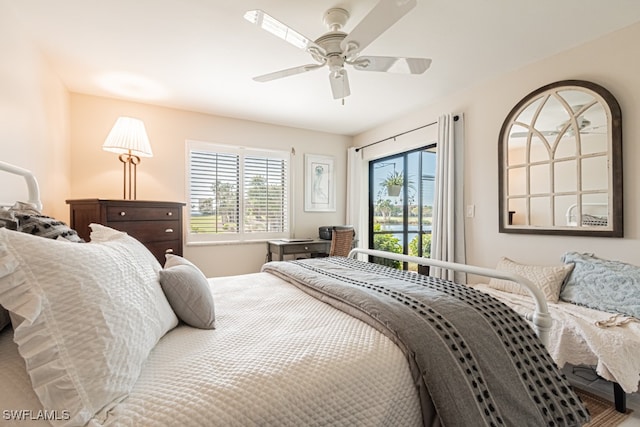 bedroom with ceiling fan