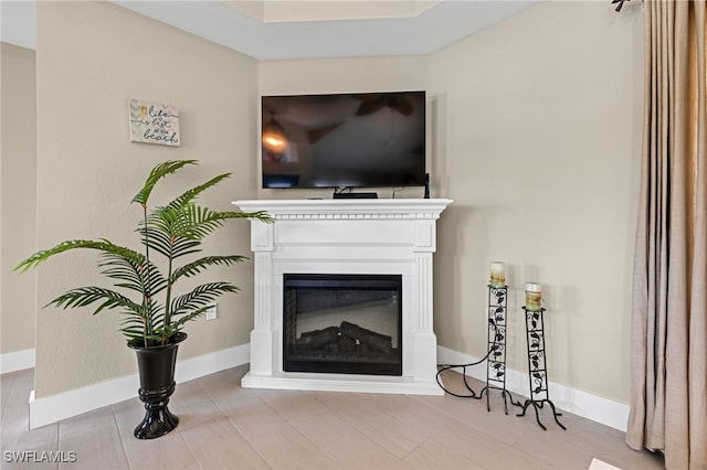 interior details with hardwood / wood-style floors