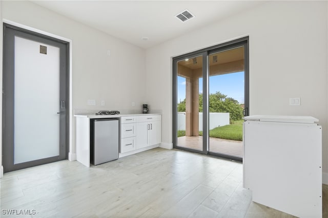 interior space with light wood-type flooring