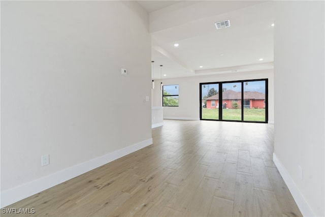 empty room featuring light hardwood / wood-style flooring