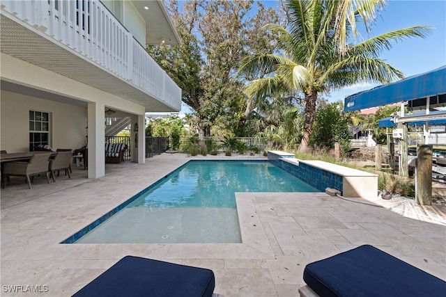 view of pool with a patio area