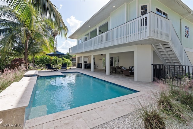 view of pool with a patio