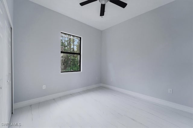 empty room featuring ceiling fan