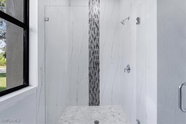 bathroom with an enclosed shower