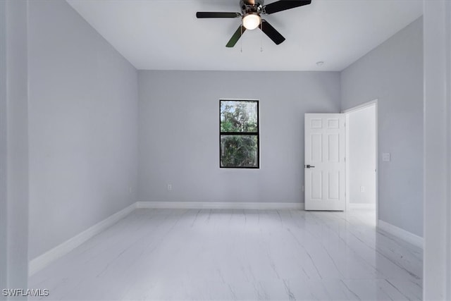 empty room with ceiling fan