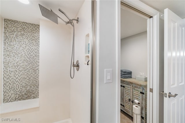 bathroom featuring walk in shower