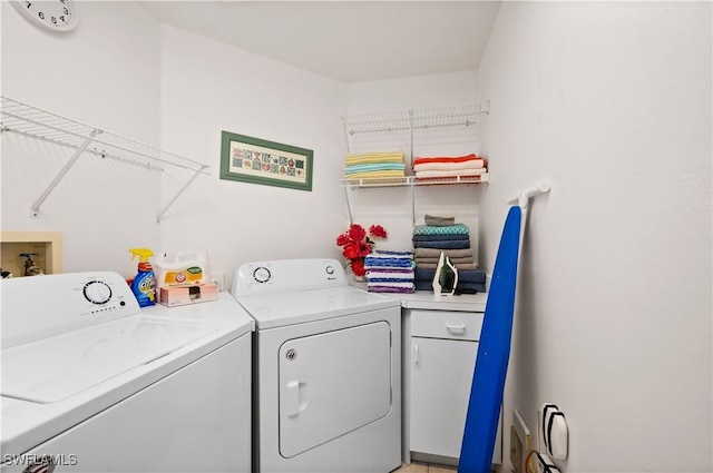 laundry room featuring separate washer and dryer